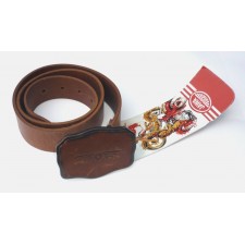 PÁSEK KOŽENÝ - HNĚDÝ - JAWA YEZDI - ORIG. PŘÍSLUŠENSTVÍ